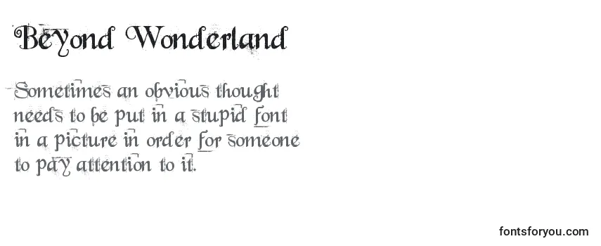 Beyond Wonderland-fontti