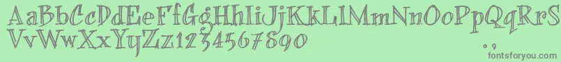 BFONDTRIAL Font – Gray Fonts on Green Background