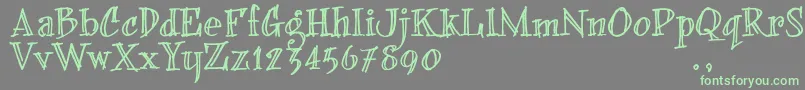 BFONDTRIAL Font – Green Fonts on Gray Background