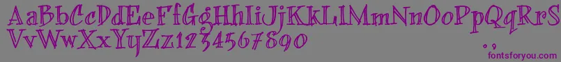 BFONDTRIAL Font – Purple Fonts on Gray Background