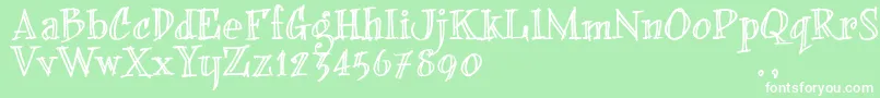 BFONDTRIAL Font – White Fonts on Green Background