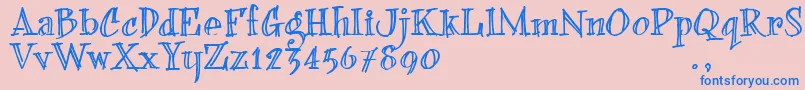 BFONDTRIAL Font – Blue Fonts on Pink Background