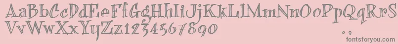 BFONDTRIAL Font – Gray Fonts on Pink Background