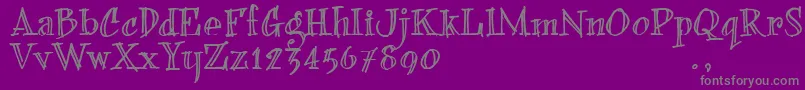 BFONDTRIAL Font – Gray Fonts on Purple Background