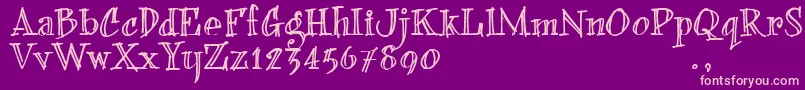 BFONDTRIAL-Schriftart – Rosa Schriften auf violettem Hintergrund