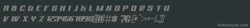 Fonte Bhejeuct Gash Typeface – fontes cinzas em um fundo preto