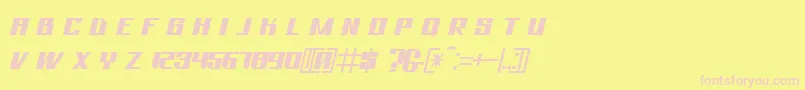 Bhejeuct Gash Typeface Font – Pink Fonts on Yellow Background