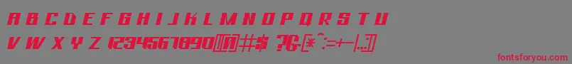 Bhejeuct Gash Typeface Font – Red Fonts on Gray Background
