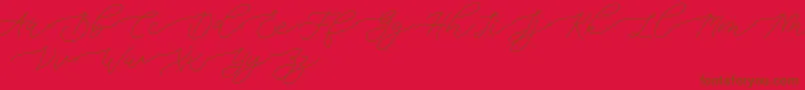 Bianca Font – Brown Fonts on Red Background