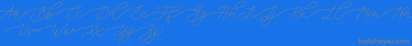 Bianca-Schriftart – Graue Schriften auf blauem Hintergrund