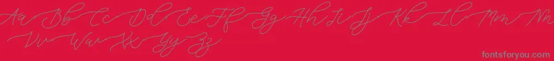 Bianca Font – Gray Fonts on Red Background