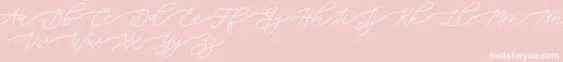 Bianca-Schriftart – Weiße Schriften auf rosa Hintergrund