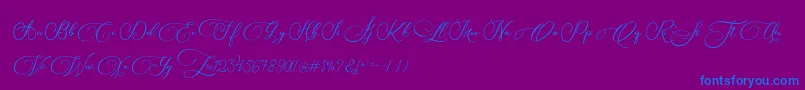 Biargabara Font – Blue Fonts on Purple Background