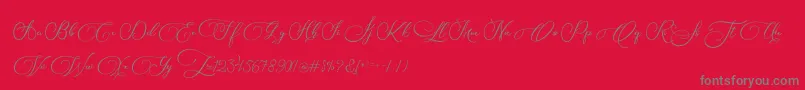 Biargabara Font – Gray Fonts on Red Background