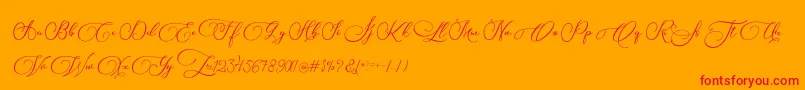 Biargabara Font – Red Fonts on Orange Background