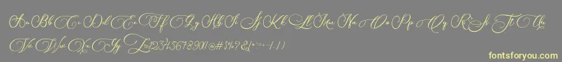 Biargabara Font – Yellow Fonts on Gray Background