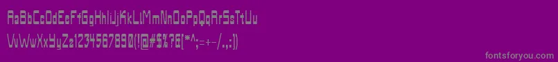 Biasachxua-Schriftart – Graue Schriften auf violettem Hintergrund