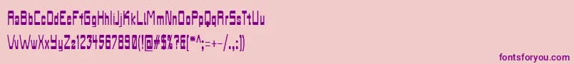 Biasachxua-Schriftart – Violette Schriften auf rosa Hintergrund