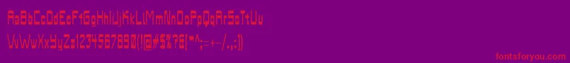 Police Biasachxua – polices rouges sur fond violet