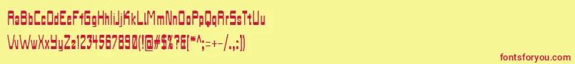 Biasachxua Font – Red Fonts on Yellow Background