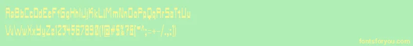 Biasachxua Font – Yellow Fonts on Green Background