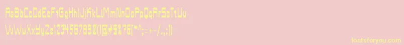 Biasachxua-Schriftart – Gelbe Schriften auf rosa Hintergrund