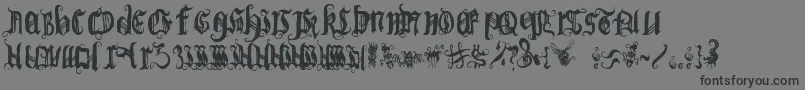 BichOgothic 1 2-Schriftart – Schwarze Schriften auf grauem Hintergrund