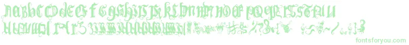 BichOgothic 1 2-Schriftart – Grüne Schriften