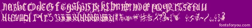 BichOgothic 1 2 Font – Pink Fonts on Purple Background