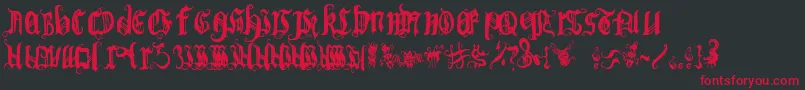 BichOgothic 1 2 Font – Red Fonts on Black Background