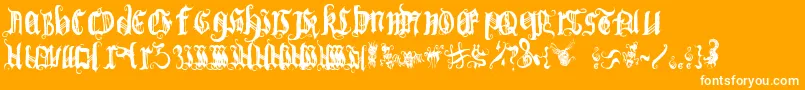 BichOgothic 1 2 Font – White Fonts on Orange Background