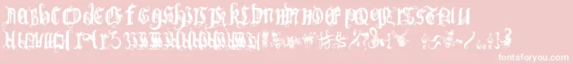 BichOgothic 1 2-Schriftart – Weiße Schriften auf rosa Hintergrund