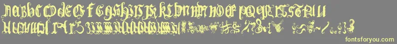 BichOgothic 1 2 Font – Yellow Fonts on Gray Background