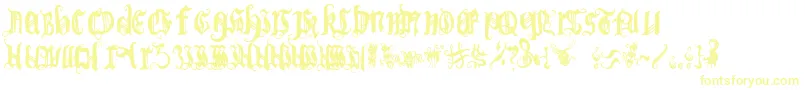 BichOgothic 1 2 Font – Yellow Fonts on White Background