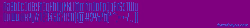 Шрифт BriemakademistdCond – синие шрифты на фиолетовом фоне