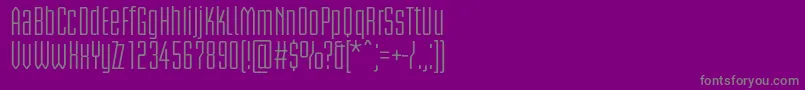 フォントBriemakademistdCond – 紫の背景に灰色の文字