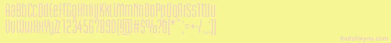 BriemakademistdCond-Schriftart – Rosa Schriften auf gelbem Hintergrund