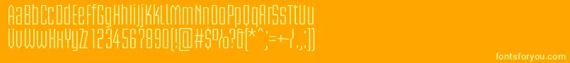 フォントBriemakademistdCond – オレンジの背景に黄色の文字