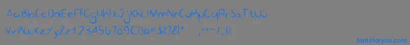 Bico de pena   Regular-Schriftart – Blaue Schriften auf grauem Hintergrund