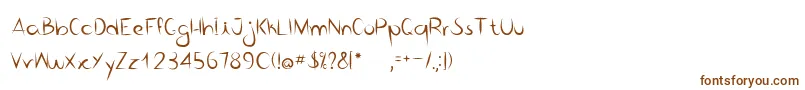 Bico de pena   Regular Font – Brown Fonts on White Background