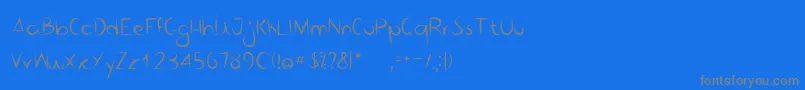 Bico de pena   Regular Font – Gray Fonts on Blue Background