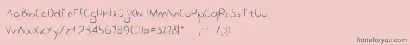Bico de pena   Regular Font – Gray Fonts on Pink Background