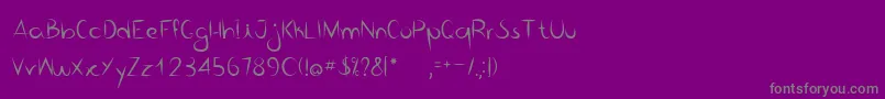 Bico de pena   Regular Font – Gray Fonts on Purple Background