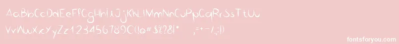Bico de pena   Regular Font – White Fonts on Pink Background