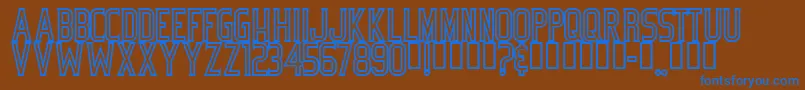 Bicycle Font – Blue Fonts on Brown Background