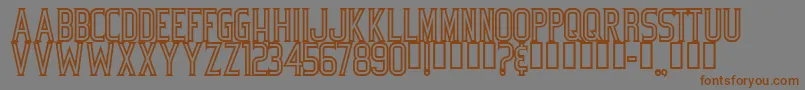 Bicycle-Schriftart – Braune Schriften auf grauem Hintergrund