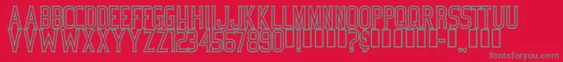 Bicycle Font – Gray Fonts on Red Background