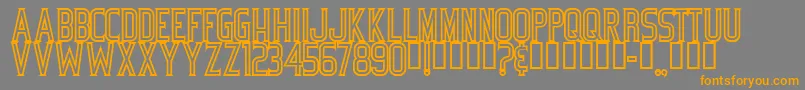 Bicycle Font – Orange Fonts on Gray Background