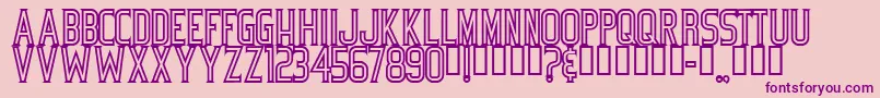 Bicycle Font – Purple Fonts on Pink Background