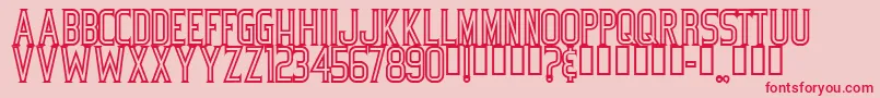 Bicycle Font – Red Fonts on Pink Background